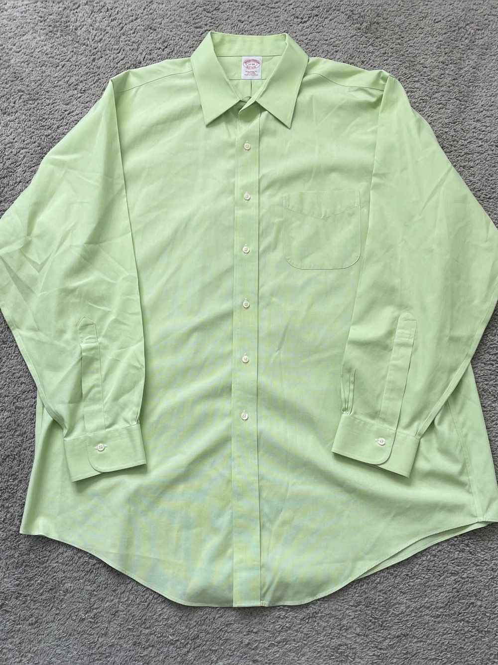 Brooks Brothers Pale Green Long-Sleeve Dress Shirt Traditional Fit